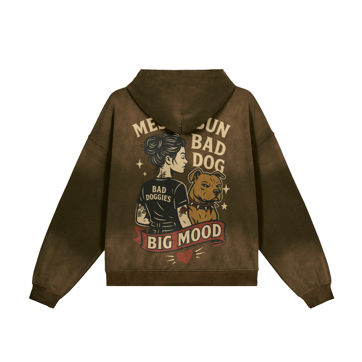 Hoodie Oversize Délavé - Messy Bun ✨ (𝑎̀ 𝑝𝑒𝑟𝑠𝑜𝑛𝑛𝑎𝑙𝑖𝑠𝑒𝑟)