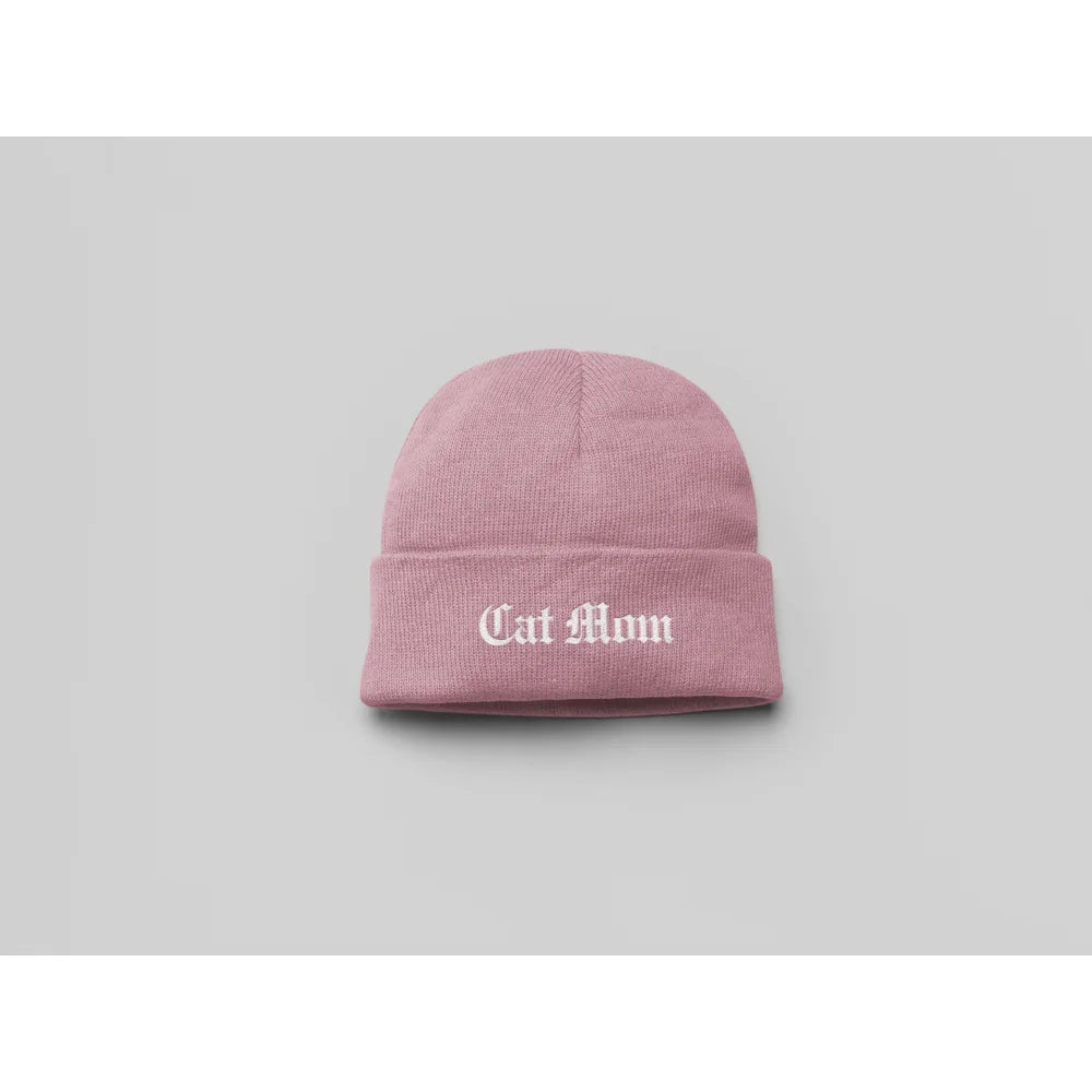 Bonnets Brodés - 𝕮𝖆𝖙 𝕸𝖔𝖒 / 𝕮𝖆𝖙 𝕯𝖆𝖉 ✨ - Cat Mom / Rose