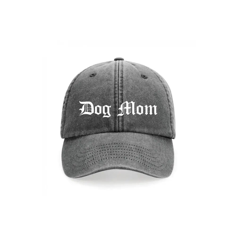 Casquette Brodée - 𝕯𝖔𝖌 𝕸𝖔𝖒 / 𝕯𝖔𝖌 𝕯𝖆𝖉 ✨ - Noir Denim / Dog