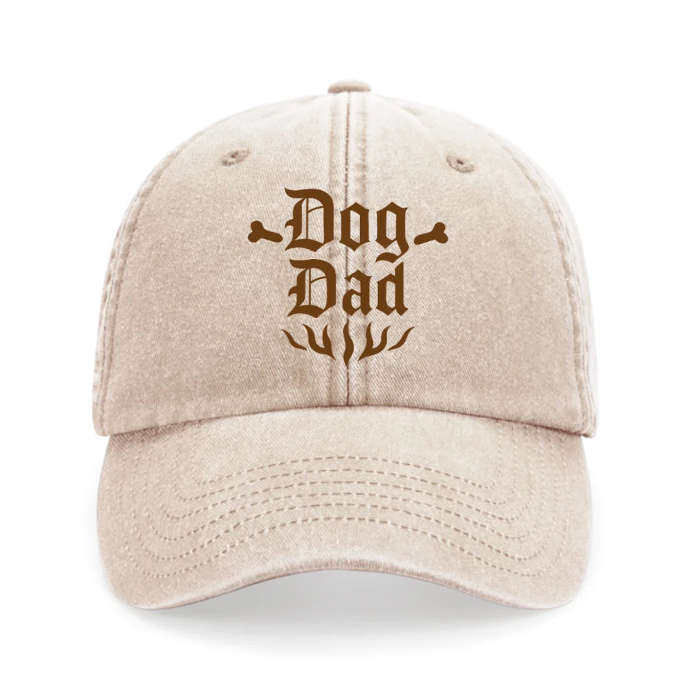 Casquette Brodée - 🦴 DOG DAD 🦴 - Havane Casquette Brodée
