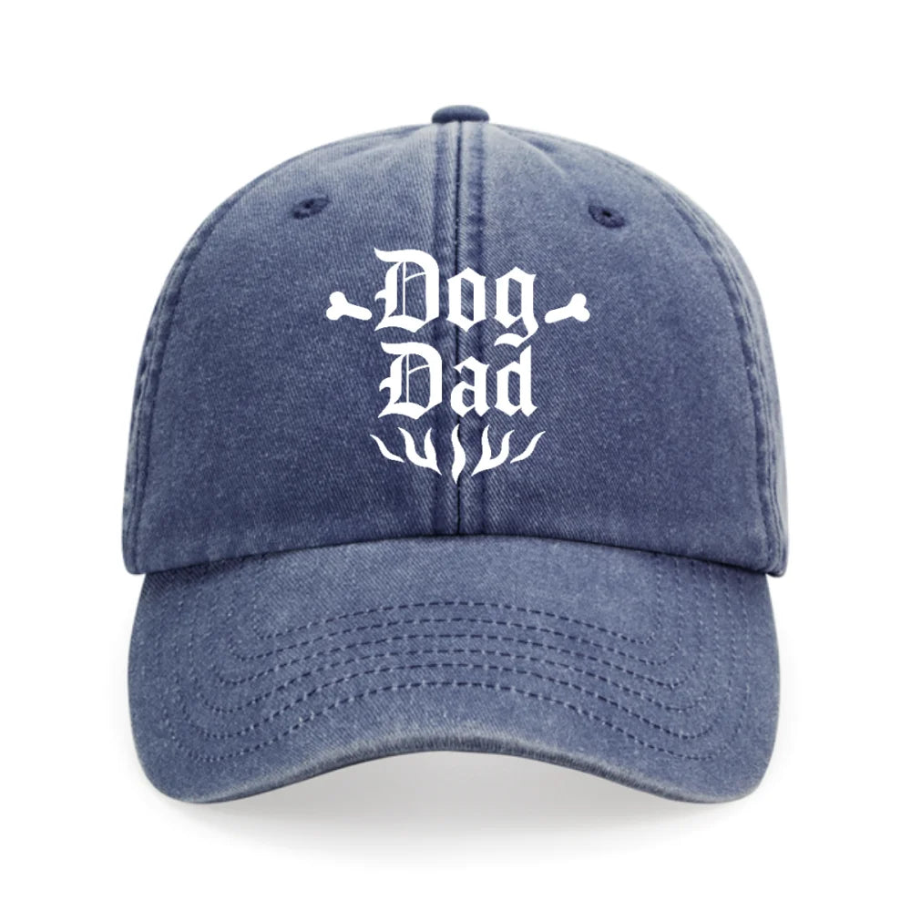 Casquette Brodée - 🦴 DOG DAD 🦴 - Vintage Blue Casquette