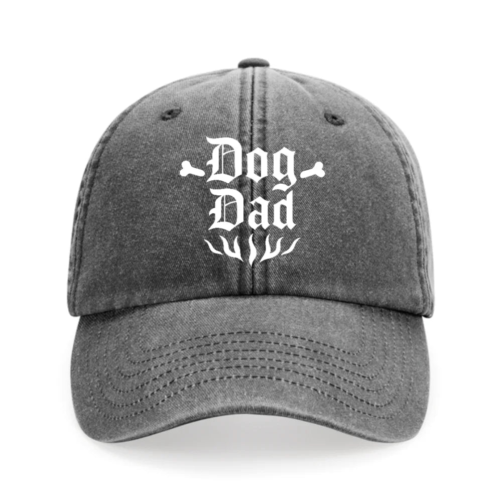 Casquette Brodée - 🦴 DOG DAD 🦴 - Noir Denim Casquette