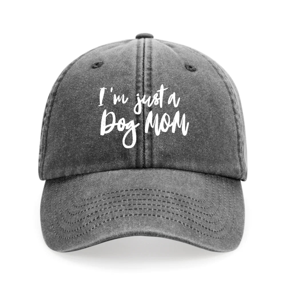 Casquette Brodée - I’m just a Dog Mom 💫 - Noir Denim