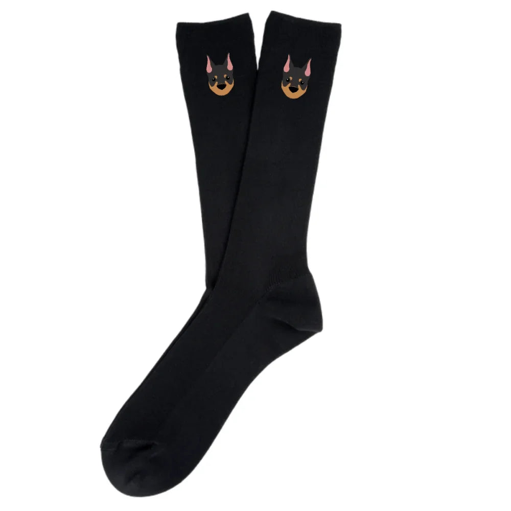 Chaussettes Brodées 🏴‍☠️ - Dobermann OCQC / Black