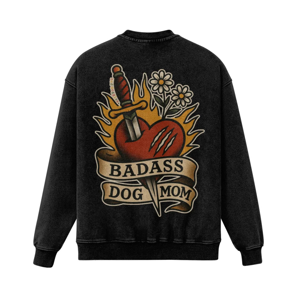 Crewneck Badass Dog Mom ❤️‍🔥 x 𝑮𝒐𝑩𝒐𝒐𝒑 🗡️ - Crewneck