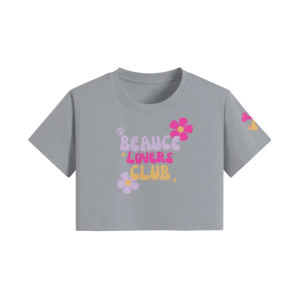 Crop Top ✨ BEAUCE LOVERS CLUB 🌸 - Grey Scofield