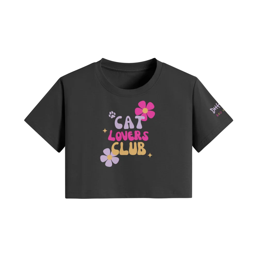 Crop Top ✨ CAT LOVERS CLUB 🌸 - Black Jack / Cosmopolitan