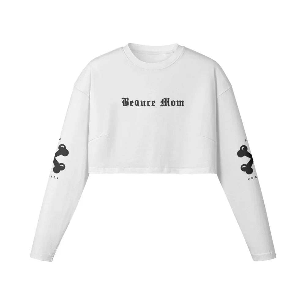 Crop Top Manches Longues Beauceron 🏴‍☠️ - White