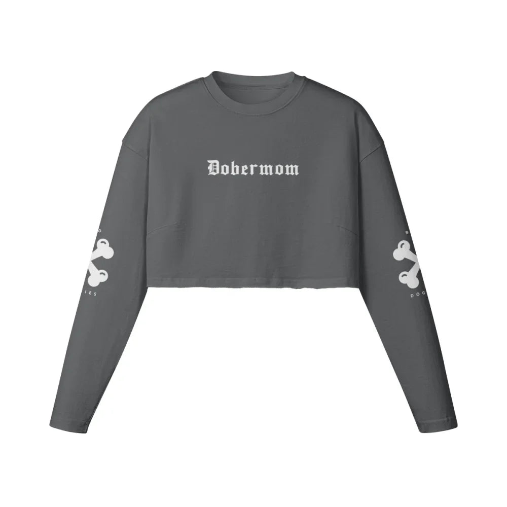 Crop Top Manches Longues Dobermann 🏴‍☠️ - Gris