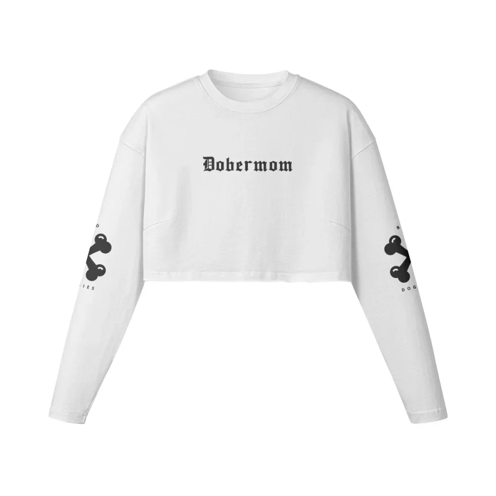 Crop Top Manches Longues Dobermann 🏴‍☠️ - White