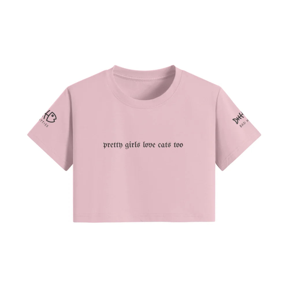 Crop Top - Pretty Girls Love Cats 🏴‍☠️ - Crop Top - Pretty