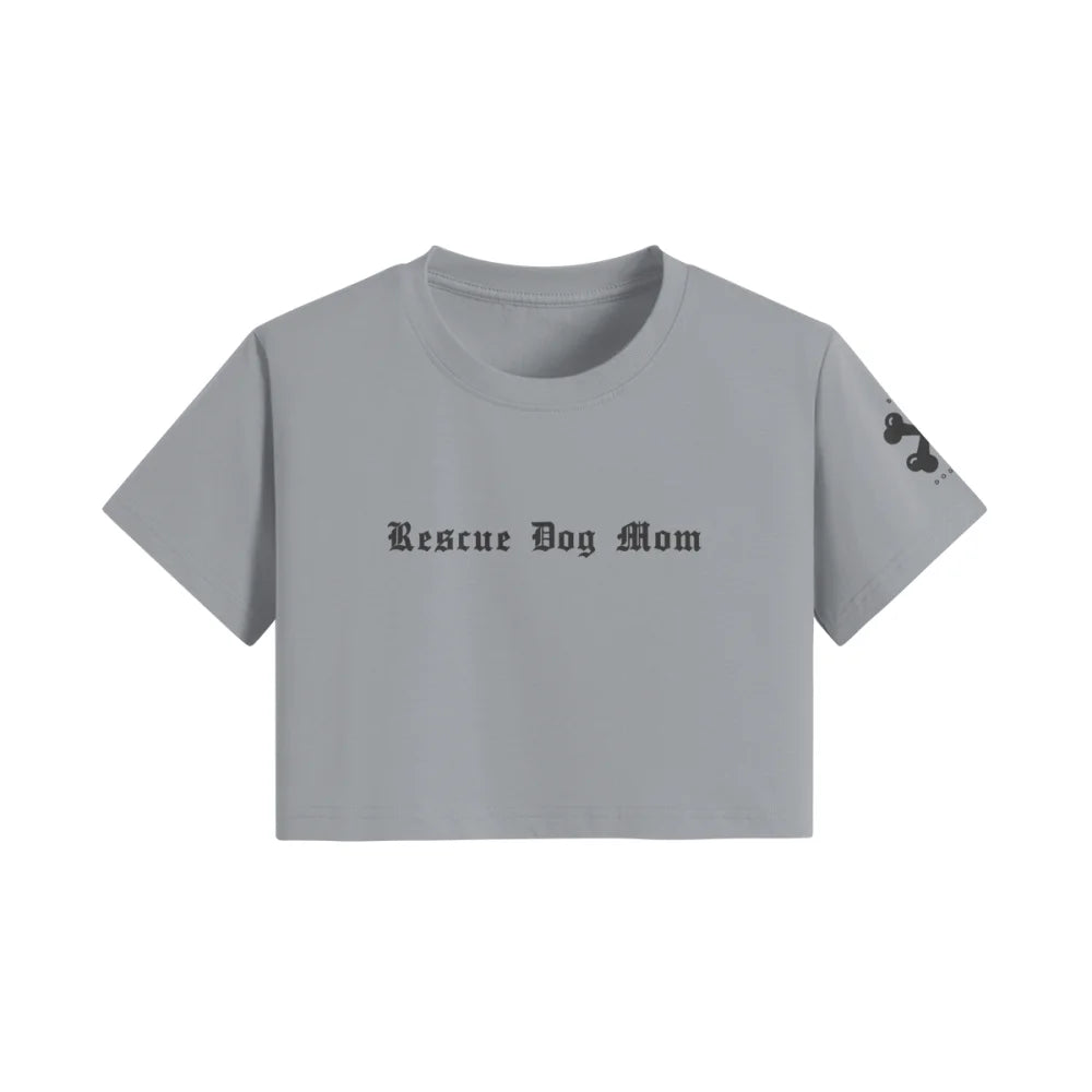 Crop Top Rescue Dog Mom 🏴‍☠️ - Grey Scofield / S Crop Top