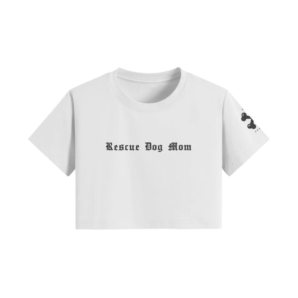 Crop Top Rescue Dog Mom 🏴‍☠️ - White comme Walter