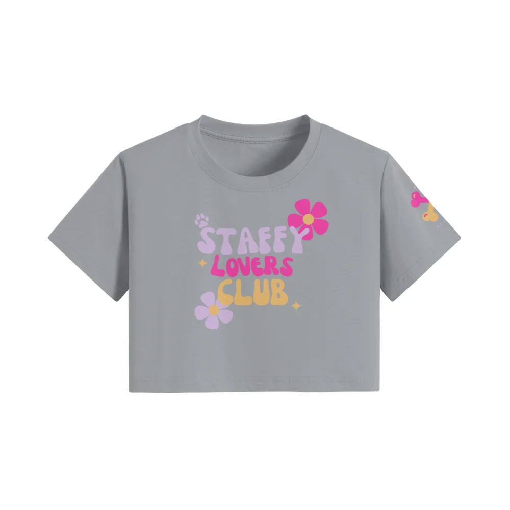 Crop Top ✨ STAFFY LOVERS CLUB 🌸 - Grey Scofield