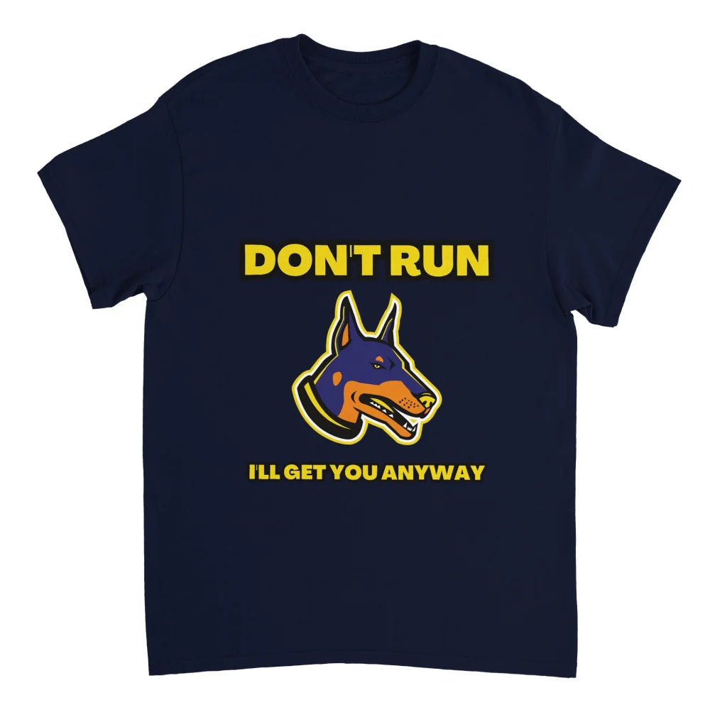T-shirt DON’T RUN - Dobermann - Navy / S T-shirt DON’T