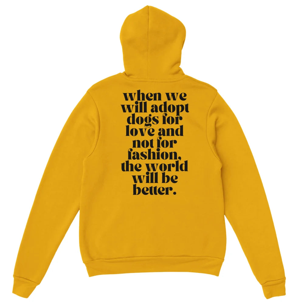 Hoodie ADOPT 4 LOVE <3 - Gold is the New Black / S Hoodie