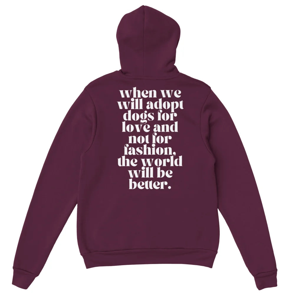 Hoodie ADOPT 4 LOVE <3 - Royal Purple / S Hoodie ADOPT 4