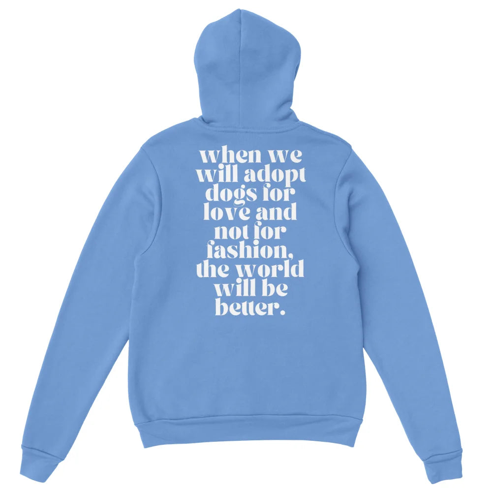 Hoodie ADOPT 4 LOVE <3 - Old Blue / S Hoodie ADOPT 4 LOVE