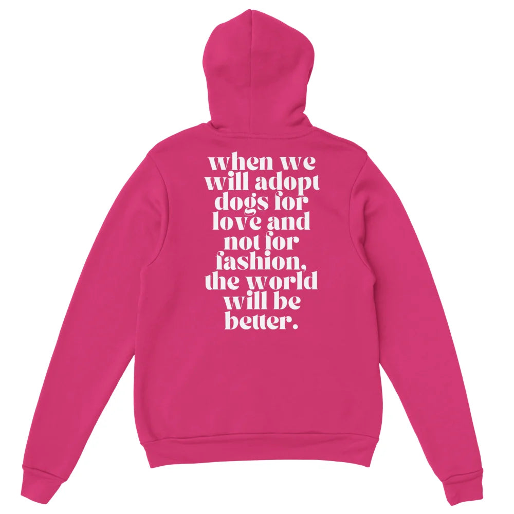 Hoodie ADOPT 4 LOVE <3 - Royal Pink / S Hoodie ADOPT 4 LOVE