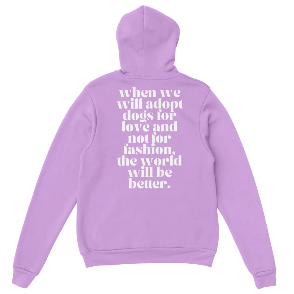 Hoodie ADOPT 4 LOVE <3 - Lilas / S Hoodie ADOPT 4 LOVE