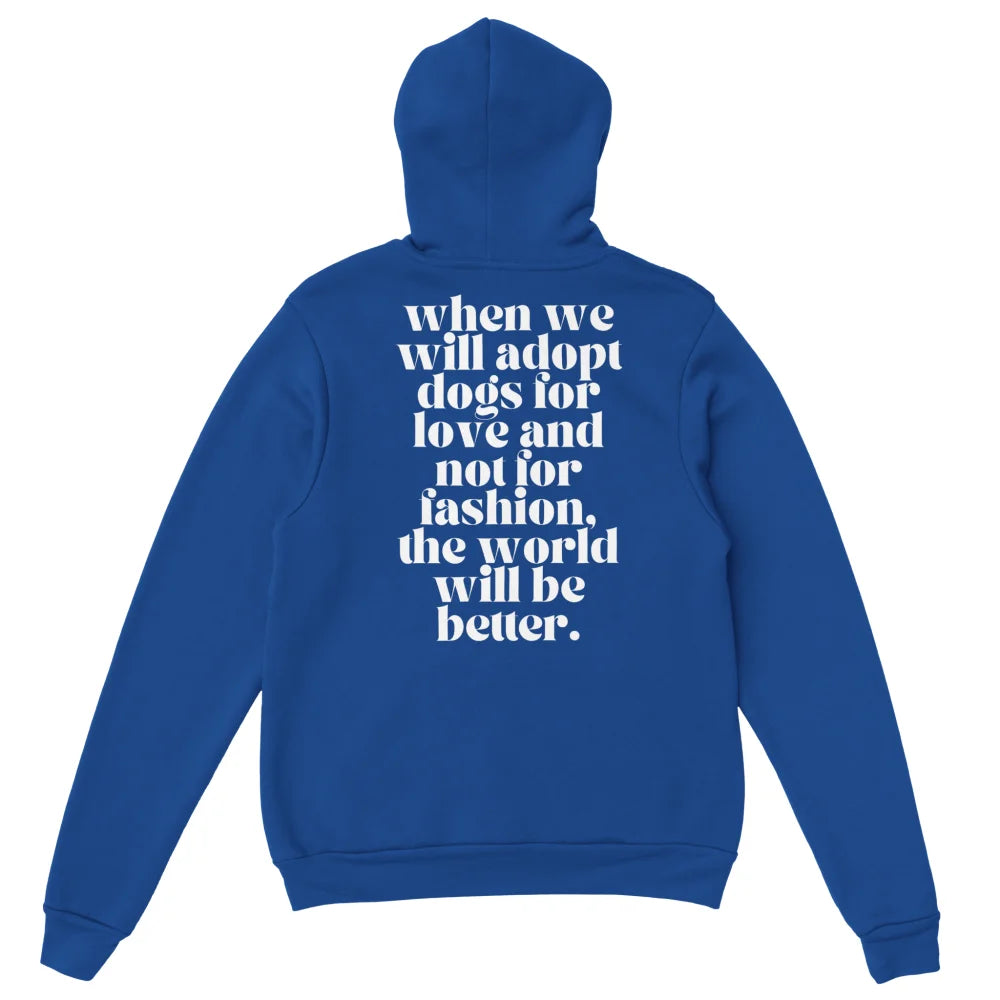 Hoodie ADOPT 4 LOVE <3 - Royal Blue / S Hoodie ADOPT 4 LOVE