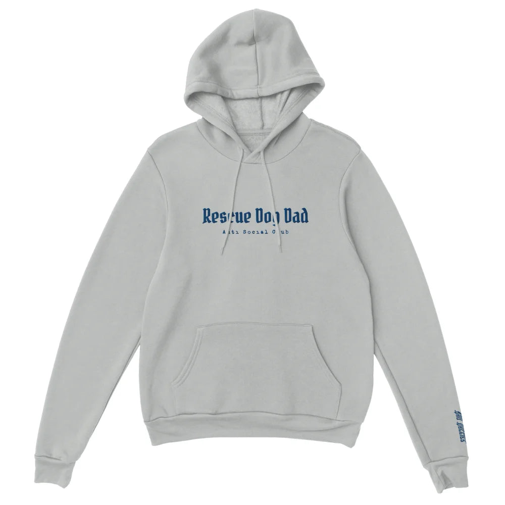 Hoodie BRODÉ - 𝕽𝖊𝖘𝖈𝖚𝖊 𝕯𝖔𝖌 𝕯𝖆𝖉 𝙰𝚗𝚝𝚒 𝚂𝚘𝚌𝚒𝚊𝚕 𝙲𝚕𝚞𝚋 ✨ - Grey