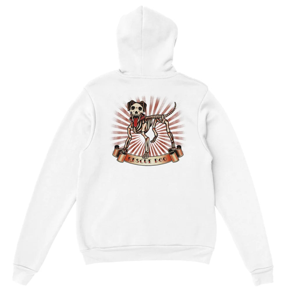 Hoodie Dark Rescue Dog - White comme Walter / S Hoodie Dark