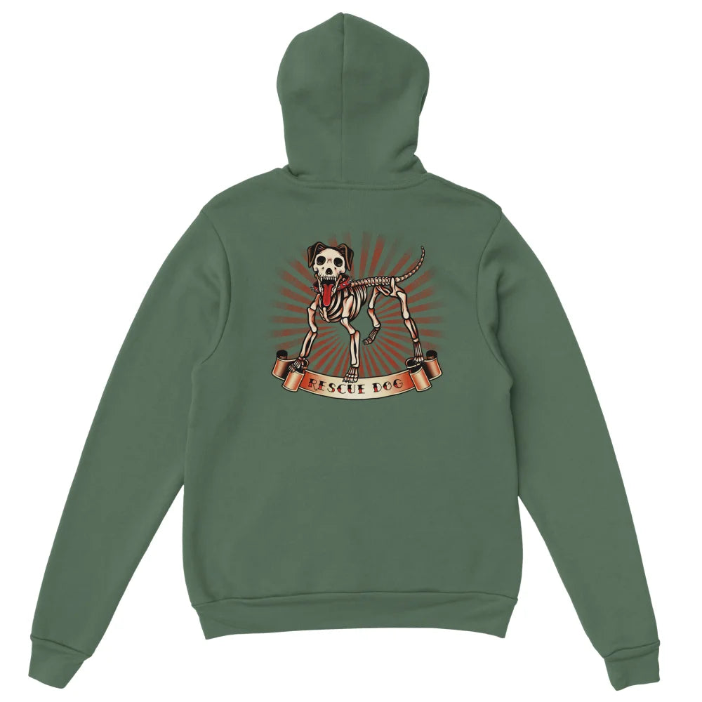 Hoodie Dark Rescue Dog - Military Green / S Hoodie Dark