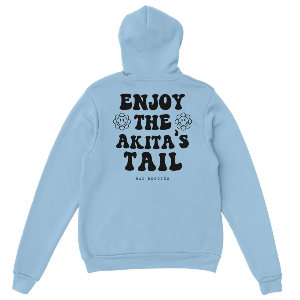 Hoodie Enjoy The Akita’s Tail 🐌 - Light Blue / S