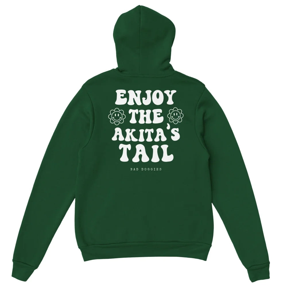 Hoodie Enjoy The Akita’s Tail 🐌 - Forest Green / S