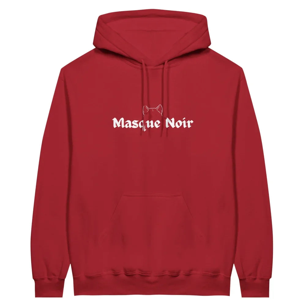 Hoodie Masque Noir 🖤 Akita Américain - Coquelicot / S