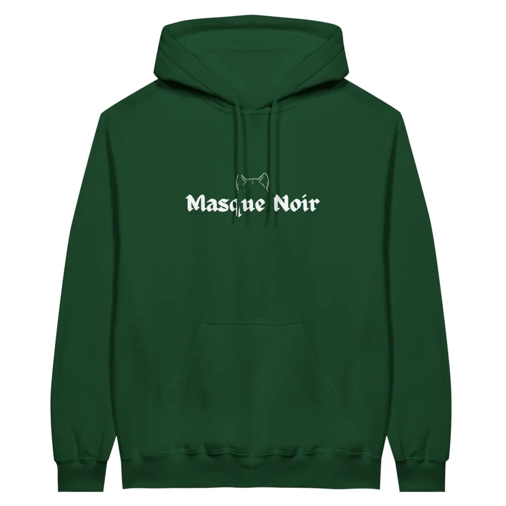 Hoodie Masque Noir 🖤 Akita Américain - Forest Green / S