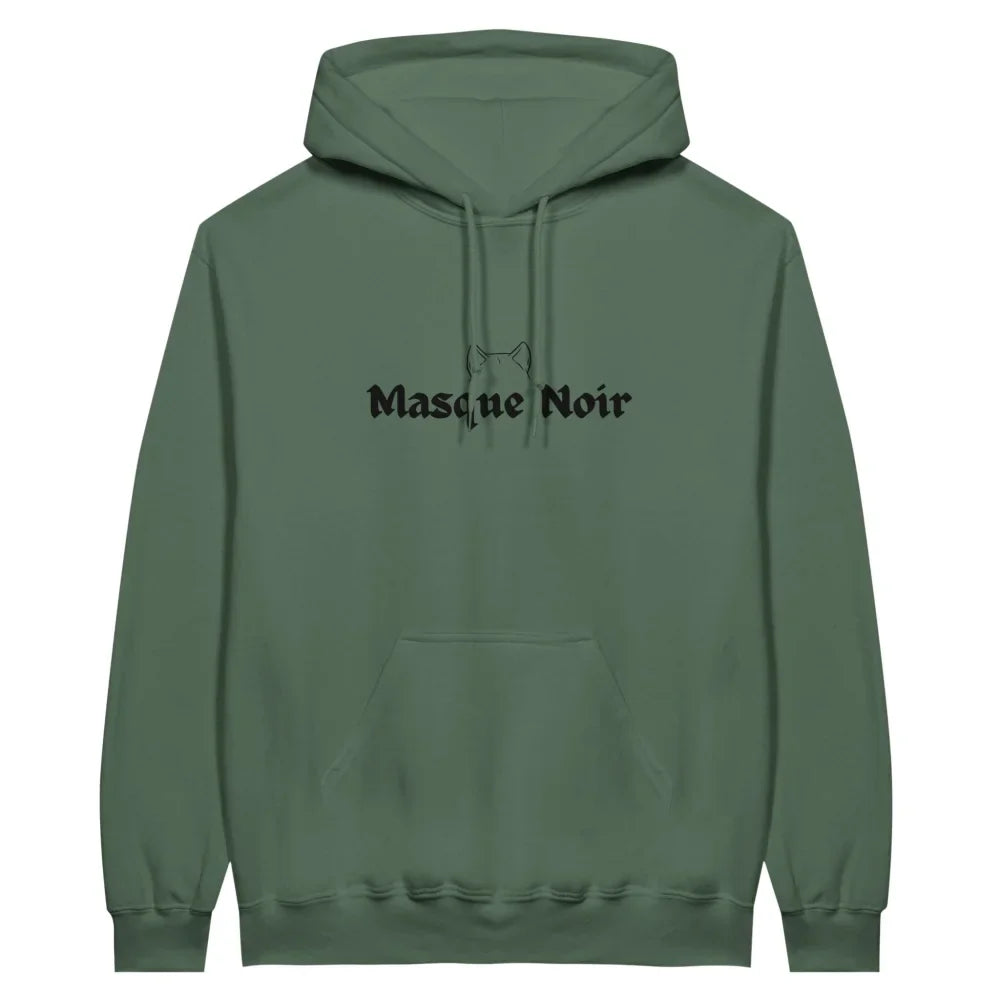 Hoodie Masque Noir 🖤 Akita Américain - Military Green