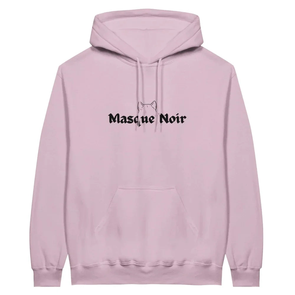 Hoodie Masque Noir 🖤 Akita Américain - Rose Poudré / S