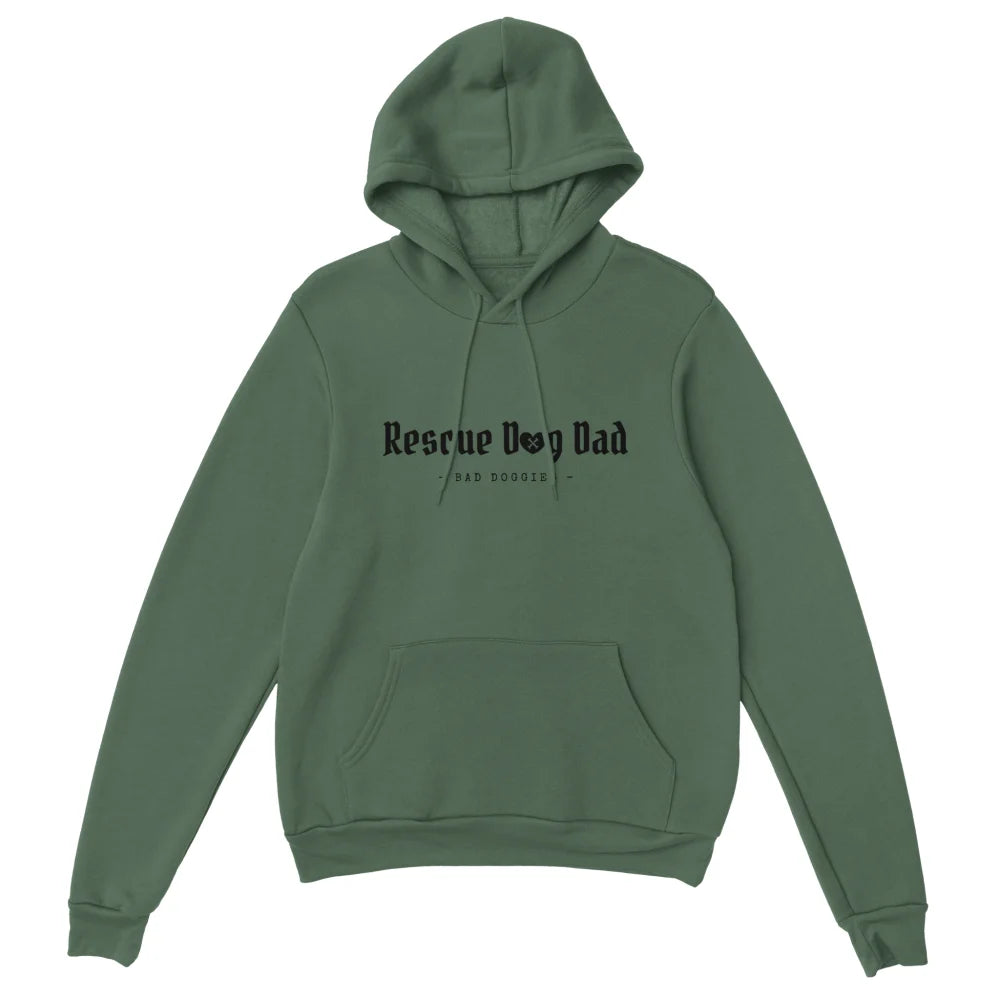 Hoodie - Rescue Dog Dad 👑 - Military Green / S Hoodie