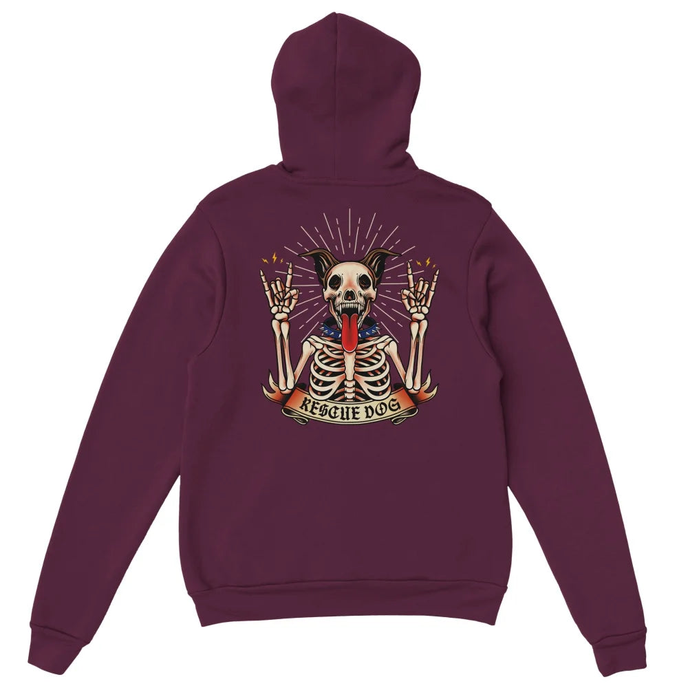 Hoodie Rescue Dog Skeleton - Royal Purple / S Hoodie Rescue