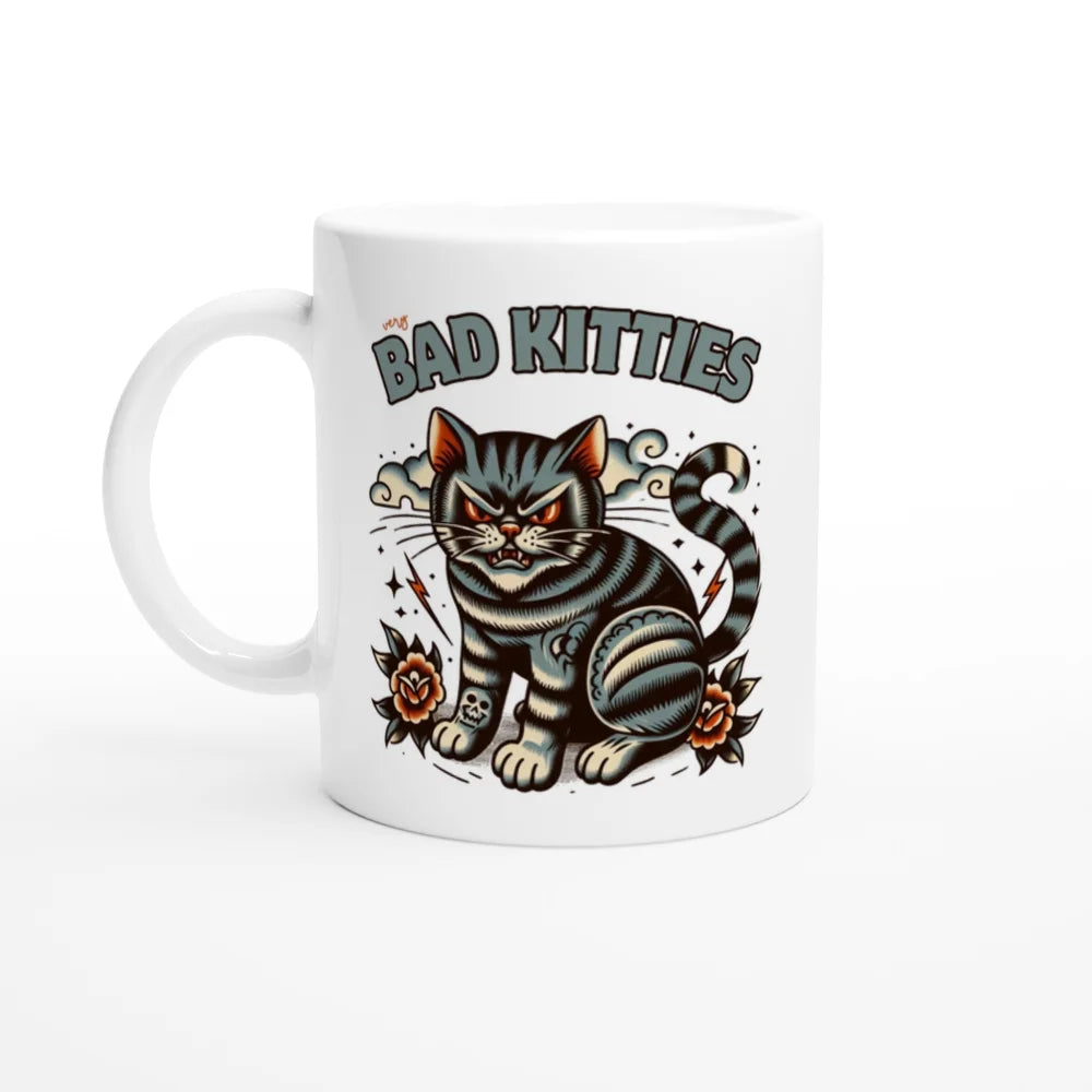 Mug Angry Blue Cat - 𝔅𝔞𝔡 𝔎𝔦𝔱𝔱𝔦𝔢𝔰 - Mug Angry Blue Cat - 𝔅𝔞𝔡