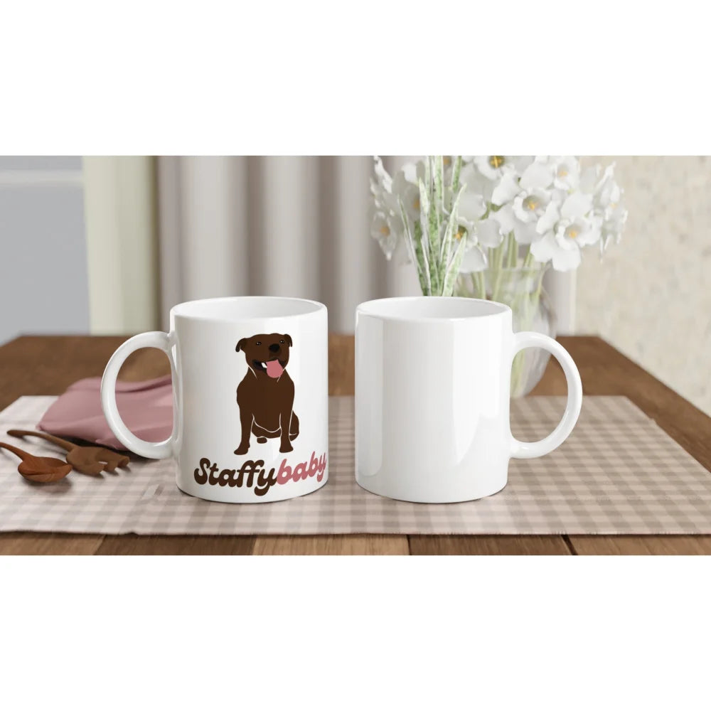 Mug Staffy Baby 🐶 - Marron - Mug Staffy Baby 🐶