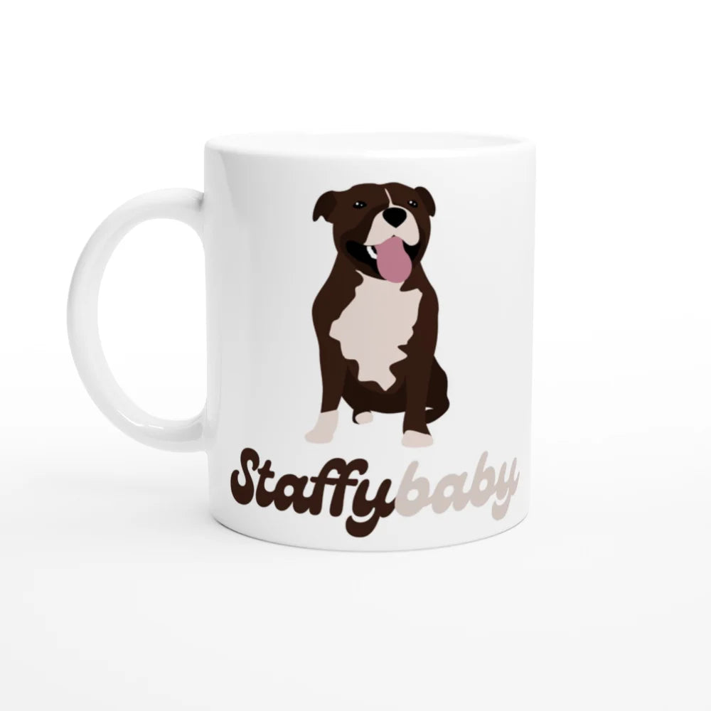Mug Staffy Baby 🐶 - Marron & Blanc - Mug Staffy Baby