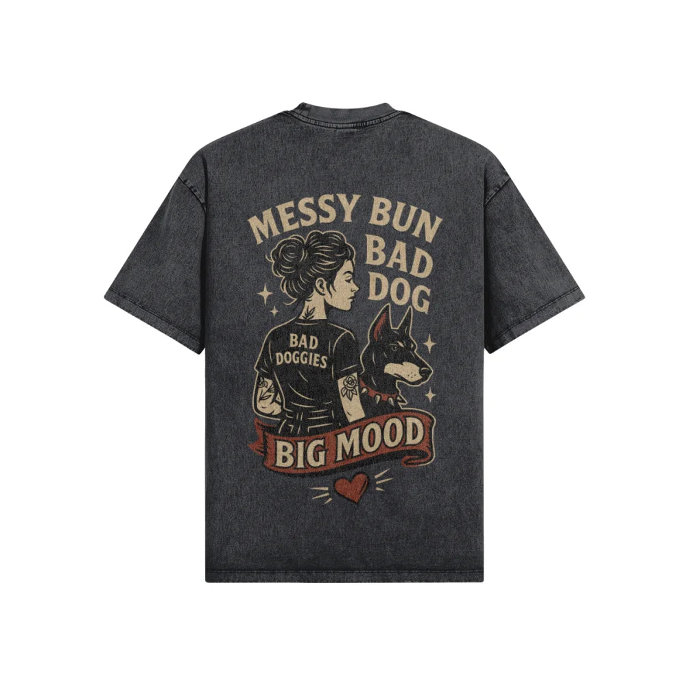 Perso @sausage.family 💛 - Noir Denim / XS T-shirt Oversize