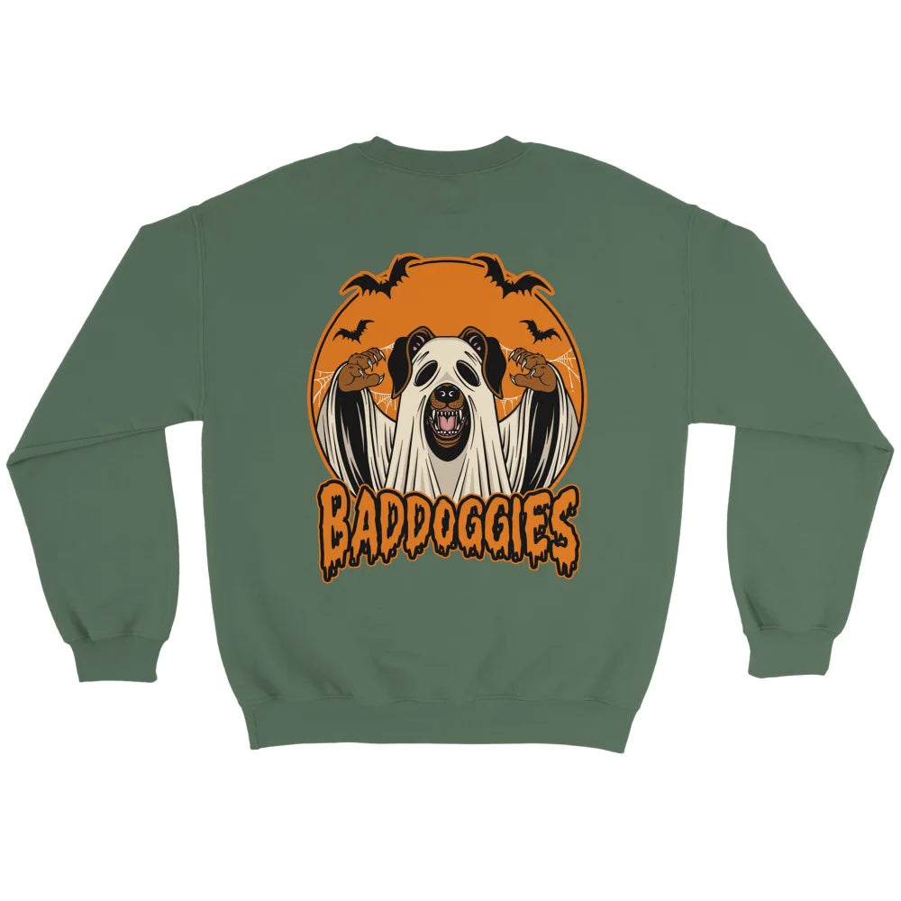 Sweatshirt HALLOWEEN - Dobermann 👻 - Military Green / S