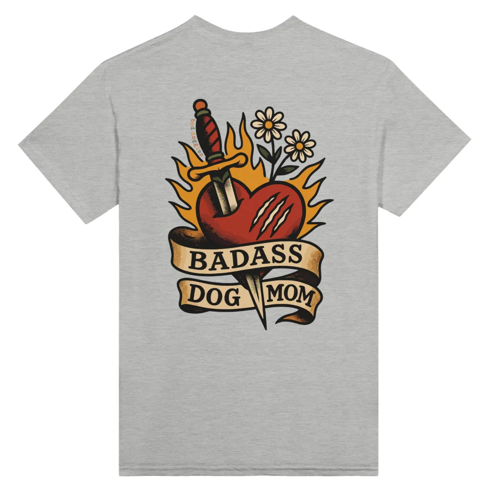 T-shirt Badass Dog Mom ❤️‍🔥 x 𝑮𝒐𝑩𝒐𝒐𝒑 🗡️ - Light Grey / S