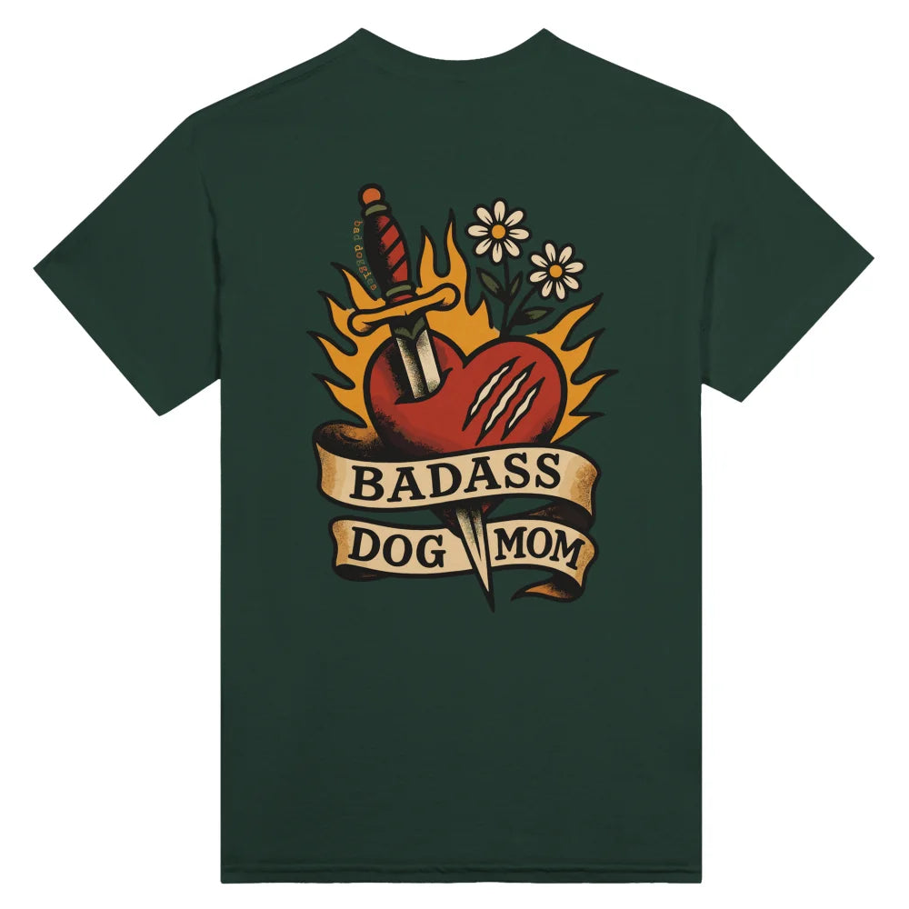 T-shirt Badass Dog Mom ❤️‍🔥 x 𝑮𝒐𝑩𝒐𝒐𝒑 🗡️ - Forest Green / S
