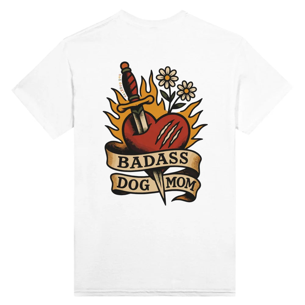 T-shirt Badass Dog Mom ❤️‍🔥 x 𝑮𝒐𝑩𝒐𝒐𝒑 🗡️ - White