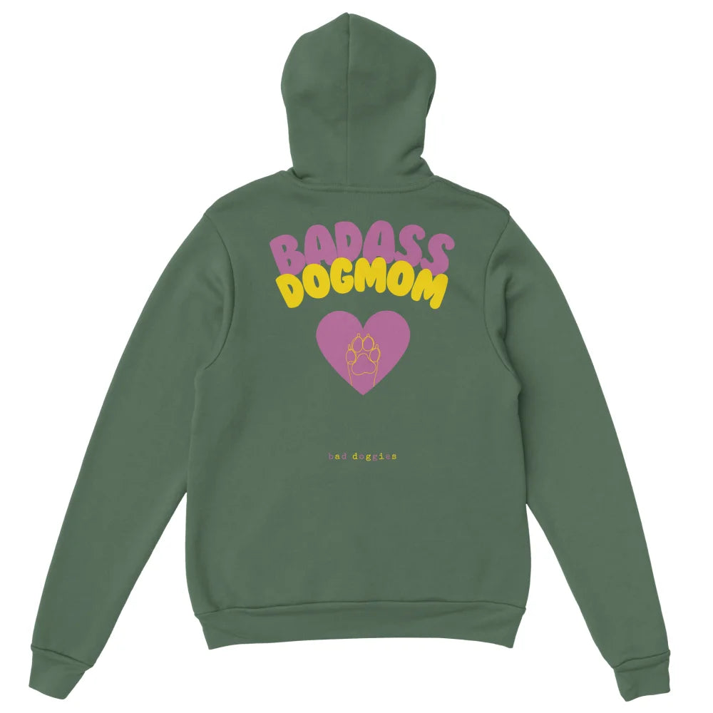 Hoodie Badass Dog Mom x 𝑮𝒐𝑩𝒐𝒐𝒑 🐾 - Military Green / S