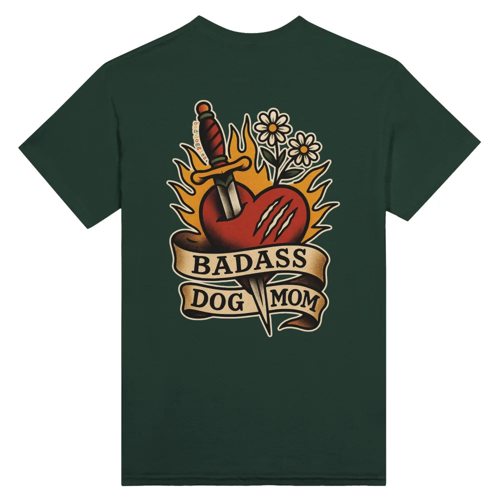 T-shirt Badass Dog Mom ❤️‍🔥 x 𝑮𝒐𝑩𝒐𝒐𝒑 🗡️ - Forest Green / S