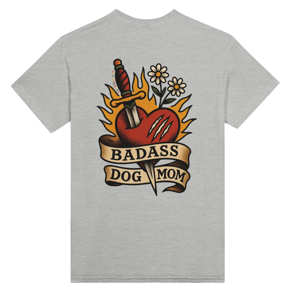 T-shirt Badass Dog Mom ❤️‍🔥 x 𝑮𝒐𝑩𝒐𝒐𝒑 🗡️ - Light Grey / S