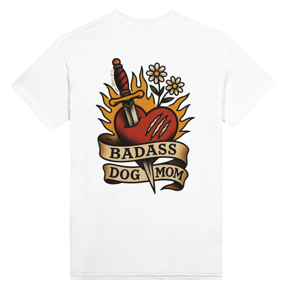 T-shirt Badass Dog Mom ❤️‍🔥 x 𝑮𝒐𝑩𝒐𝒐𝒑 🗡️ - White