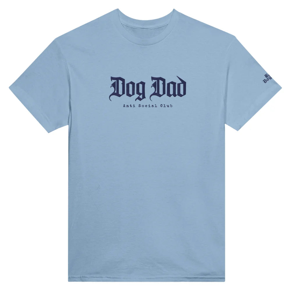 T-shirt BRODÉ - Dog Dad Anti Social Club 👊 - Light Blue / S