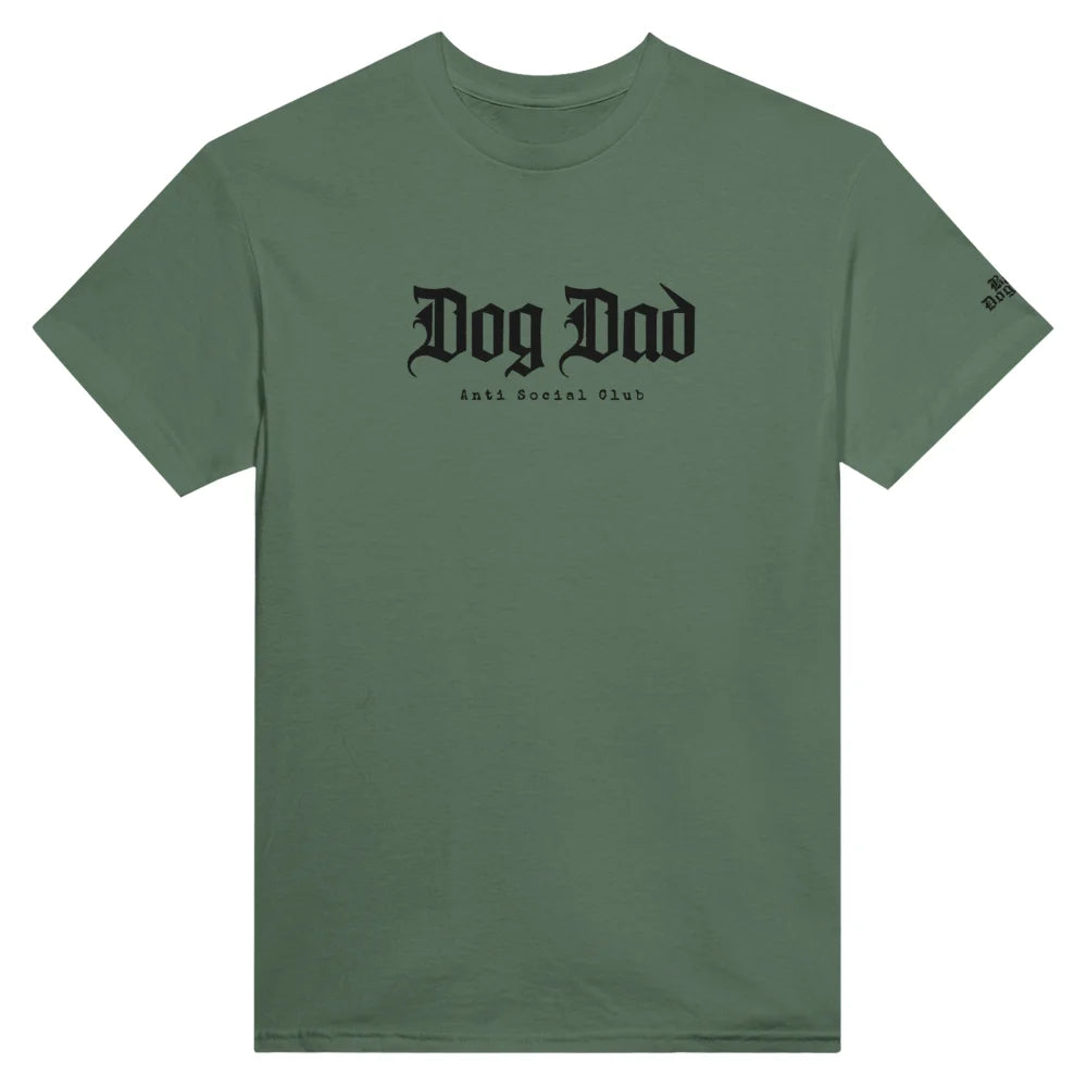 T-shirt BRODÉ - Dog Dad Anti Social Club 👊 - Military Green